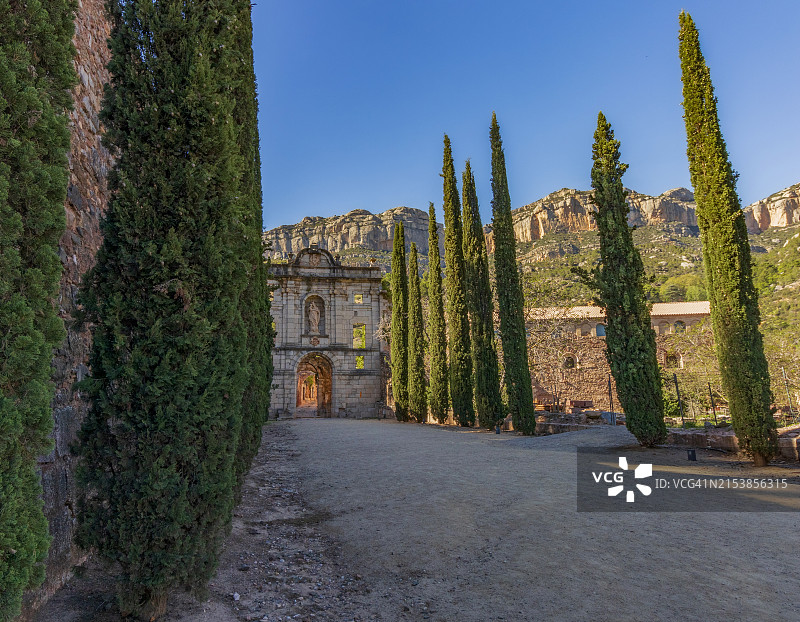 埃斯卡拉代修道院外观图片素材