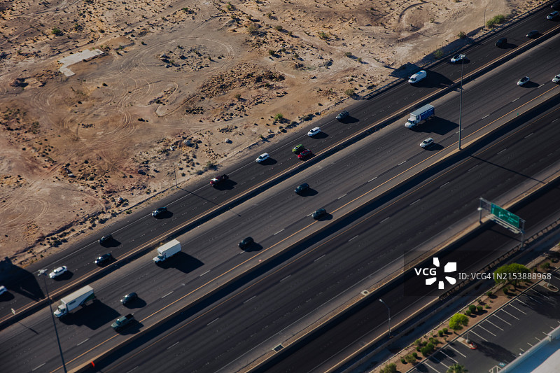 航拍美国内华达州拉斯维加斯郊区图片素材