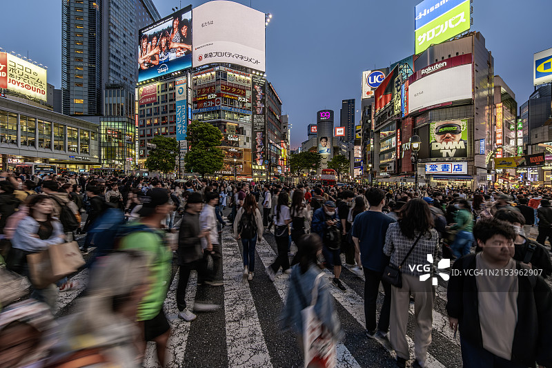 世界著名的涩谷十字路口图片素材