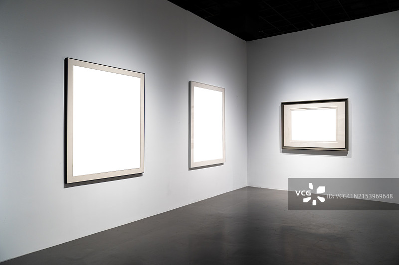 画廊空白画框图片素材