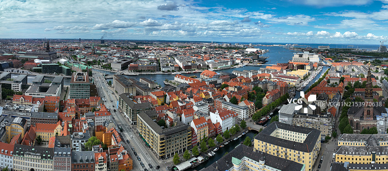 丹麦哥本哈根城市航拍图片素材