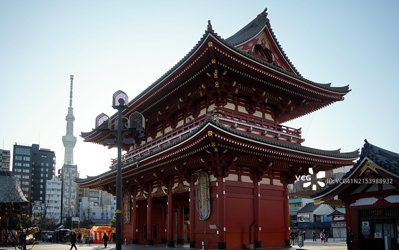 日本东京浅草寺宝藏门图片素材