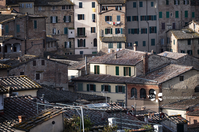 意大利锡耶纳的屋顶景观图片素材