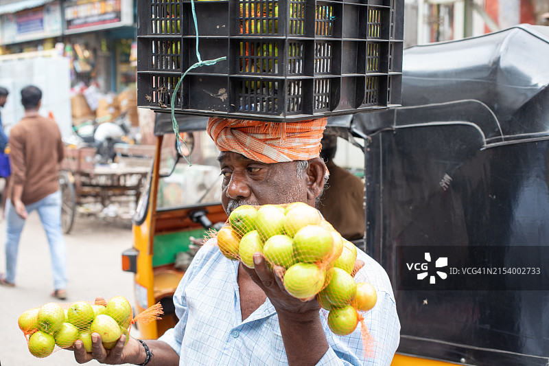 水果商贩/印度报道图片图片素材