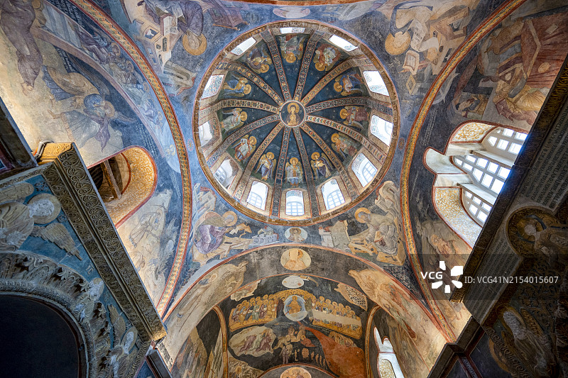 具有历史意义的拜占庭科拉教堂内景图片素材