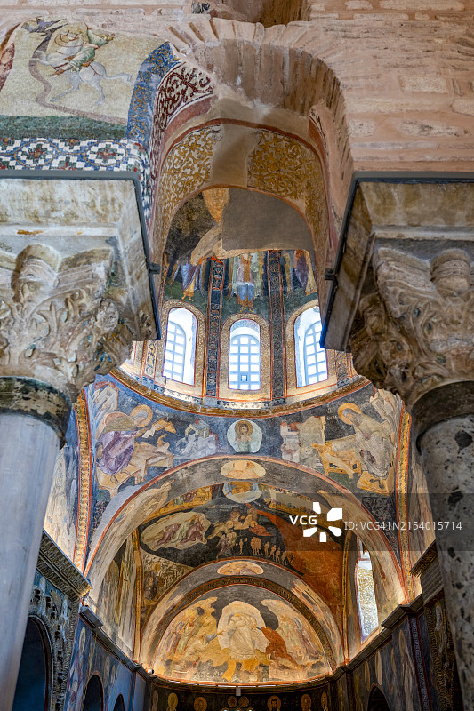具有历史意义的拜占庭科拉教堂内景图片素材