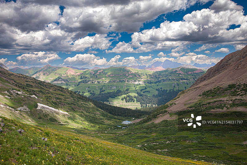 科罗拉多州克雷斯特德比特山脉风光，美国图片素材