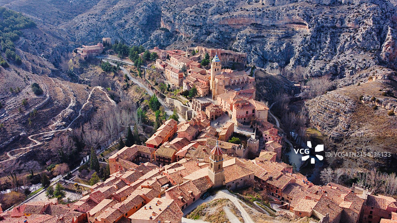 古遗址高角度视图图片素材