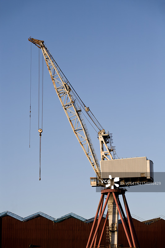 格拉斯哥克莱德造船厂的起重机图片素材