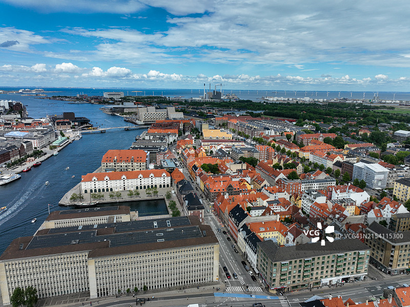 丹麦哥本哈根城市航拍图片素材