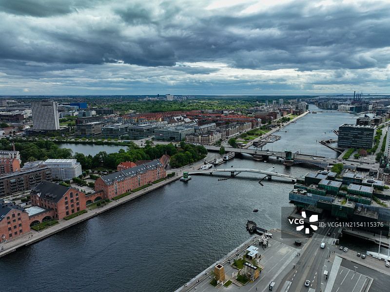 丹麦哥本哈根城市航拍图片素材