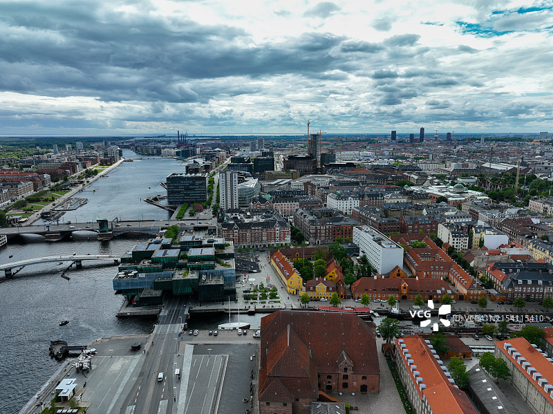 丹麦哥本哈根城市航拍图片素材