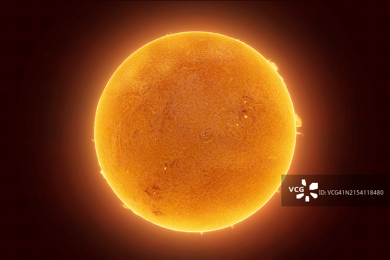 H-α光下的太阳图片素材