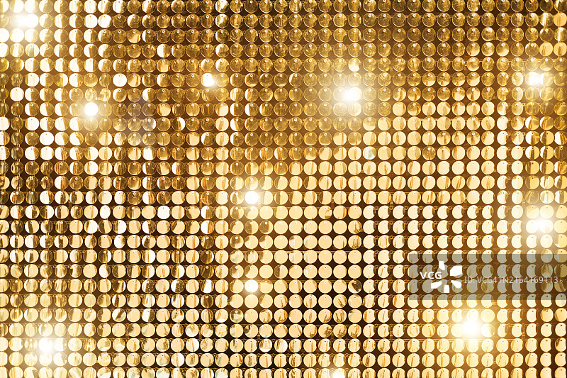 金色亮片矩阵背景：节日庆典和化妆舞会图片素材