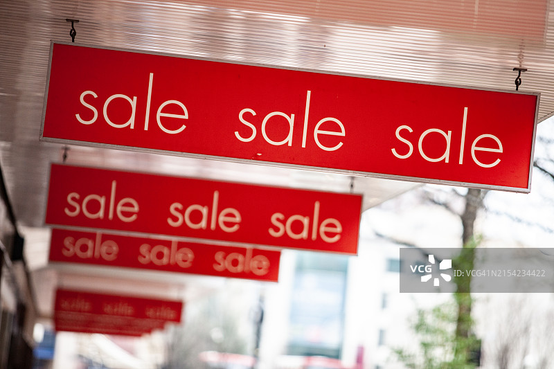 红色商店促销标志图片素材