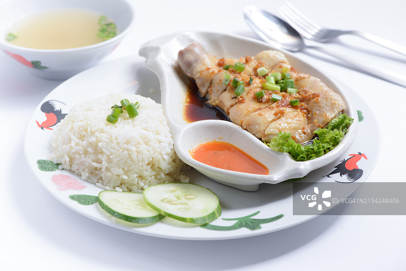 中国特色美食海南鸡饭图片素材