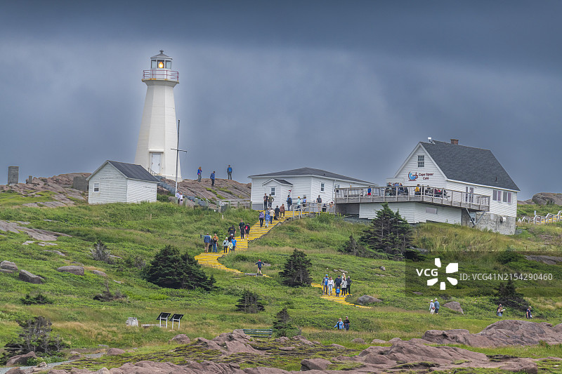 斯皮尔角灯塔国家历史遗址，纽芬兰，加拿大，北美图片素材