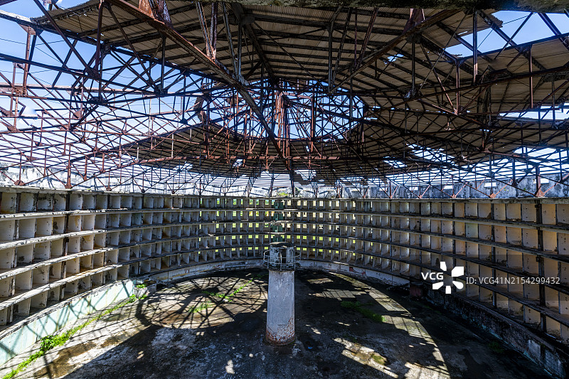 普雷西迪奥模范监狱，采用圆形监狱设计，位于古巴青年岛图片素材