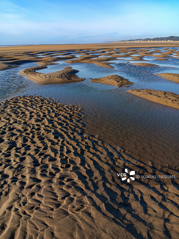 美国俄勒冈州瓦尔德波特海滩风光图片素材