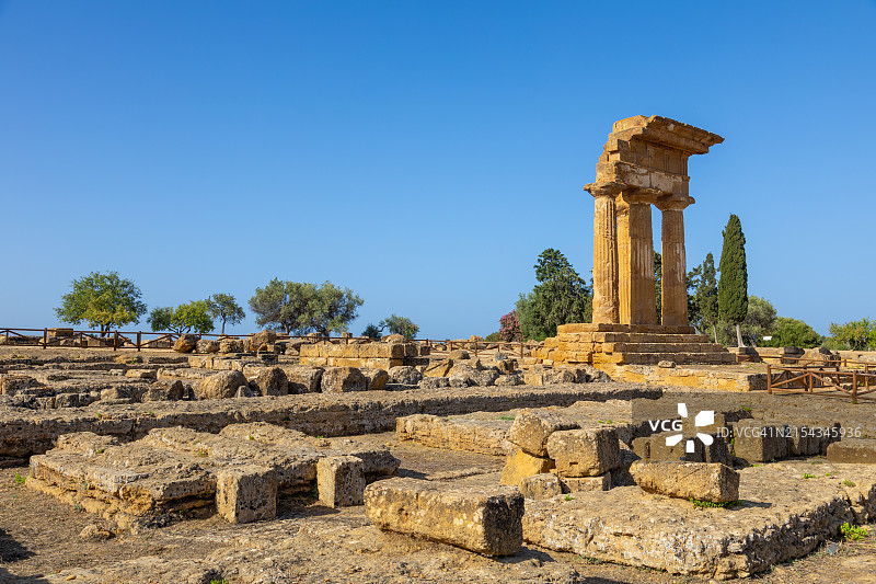 卡斯托尔和波吕克斯神庙，神殿之谷，联合国教科文组织世界遗产图片素材
