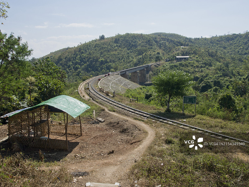 二战期间战俘在缅甸掸邦修建的死亡铁路图片素材