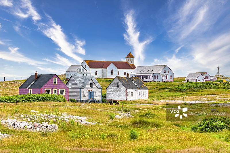 圣皮埃尔和密克隆群岛渔村旧房屋，法国海外领地，北美洲图片素材