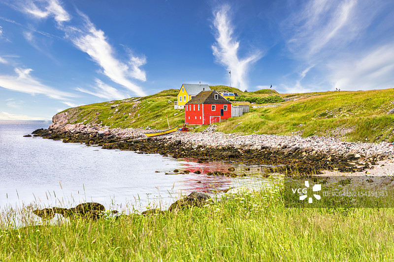 圣皮埃尔和密克隆群岛渔村旧房屋，法国海外领地，北美洲图片素材