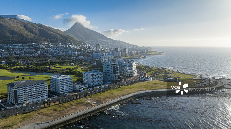 南非开普敦航拍图片素材