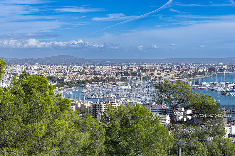 从贝尔弗尔城堡俯瞰马略卡帕尔马图片素材