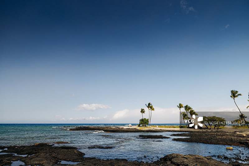 夏威夷大岛海边的传统夏威夷小屋图片素材
