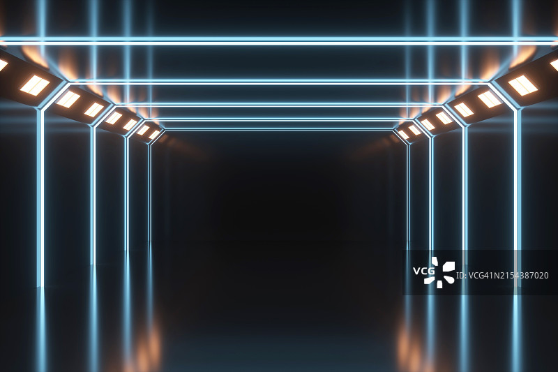 3D霓虹灯空间背景图片素材