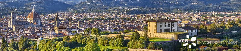 贝尔维德勒堡垒与佛罗伦萨城市景观，意大利图片素材