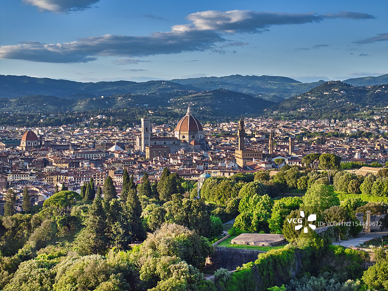 贝尔维德勒堡垒与佛罗伦萨城市景观，意大利图片素材