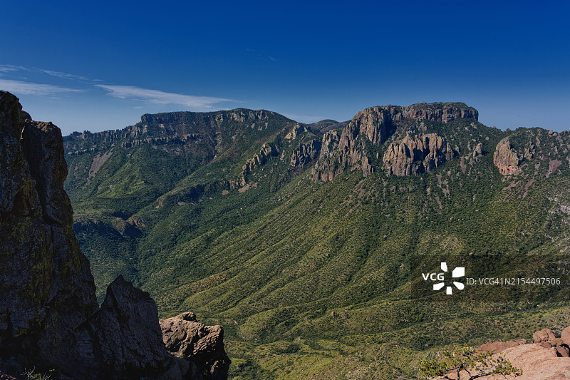 蓝天下的山脉美景，美国图片素材