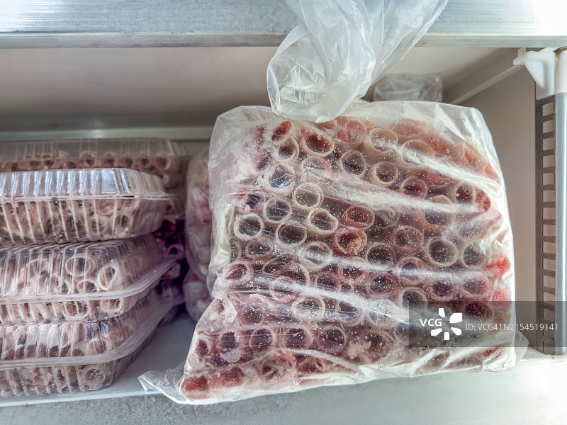 横滨桥市场的冷冻羊肉片（火锅食材）图片素材