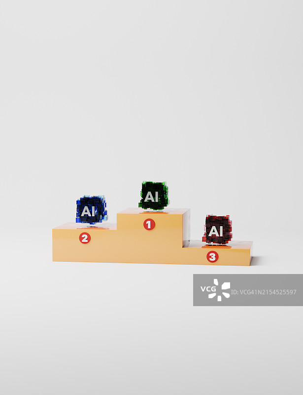 领奖台上的AI符号图片素材