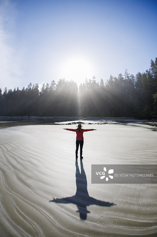 加拿大温哥华岛托菲诺附近的日出图片素材