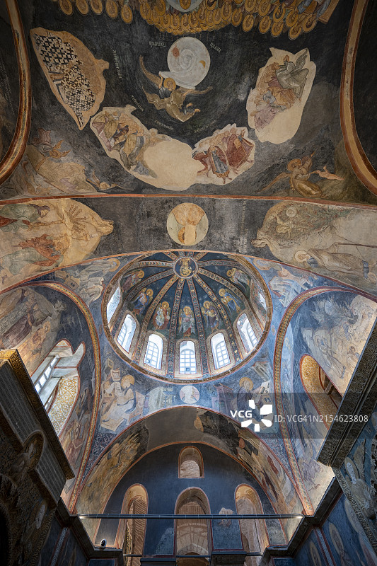 具有历史意义的拜占庭科拉教堂内景图片素材