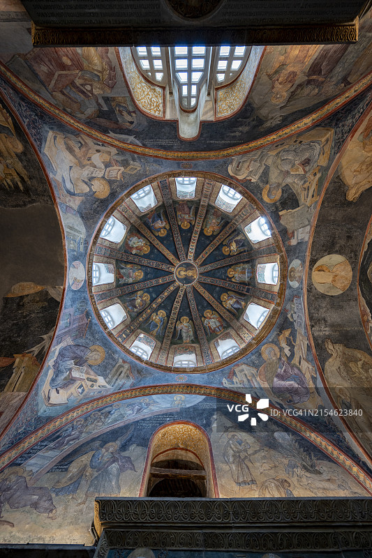 具有历史意义的拜占庭科拉教堂内景图片素材