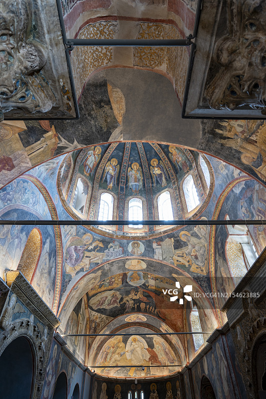 具有历史意义的拜占庭科拉教堂内景图片素材