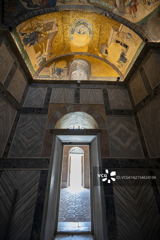 具有历史意义的拜占庭科拉教堂内景图片素材