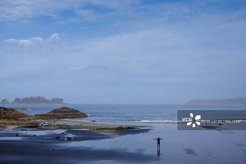 加拿大温哥华岛托菲诺附近的日出图片素材