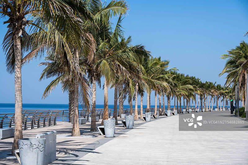 沙特阿拉伯吉达市新滨海路图片素材