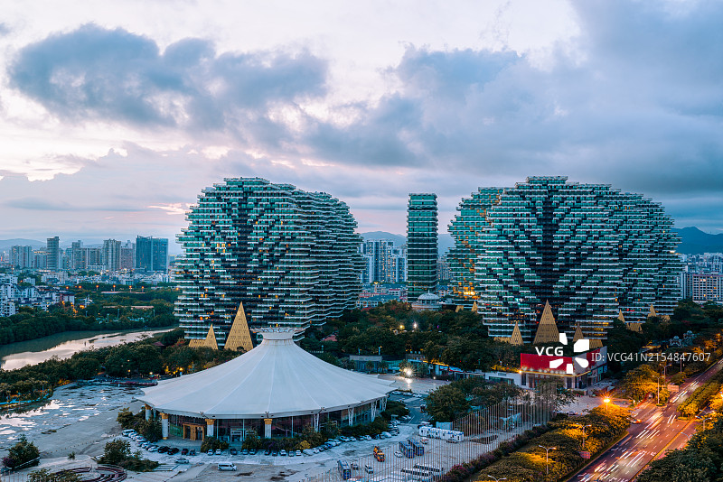 三亚市吉阳区城市风光图片素材