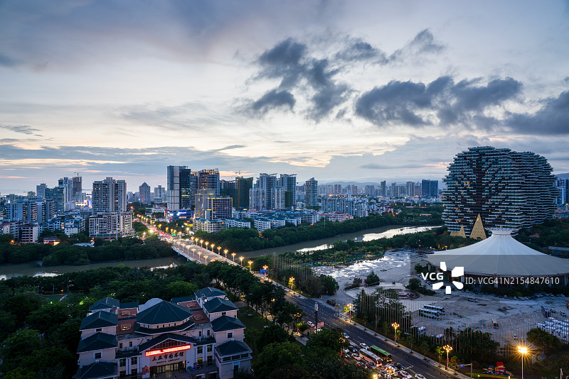 三亚市吉阳区城市风光图片素材