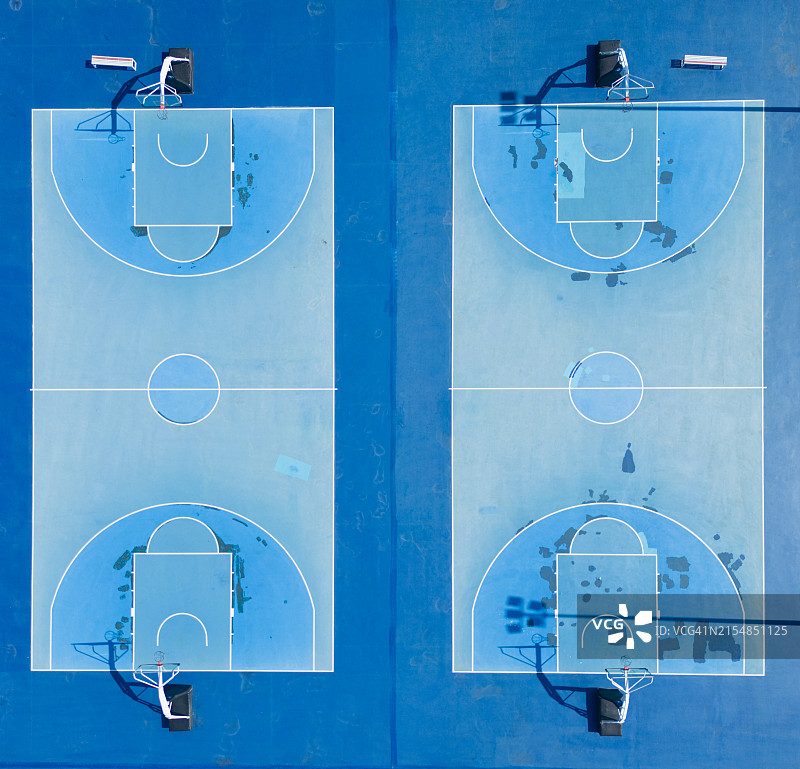篮球场航拍图片素材