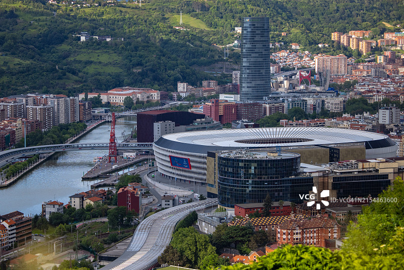 毕尔巴鄂城市景观全景照片图片素材