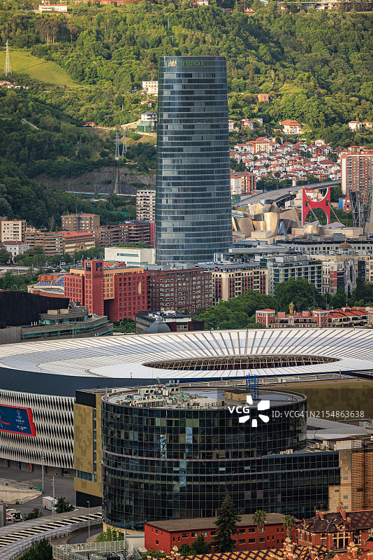 毕尔巴鄂城市景观全景照片图片素材