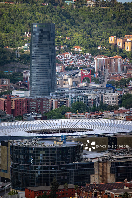 毕尔巴鄂城市景观全景照片图片素材