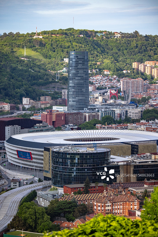 毕尔巴鄂城市景观全景照片图片素材